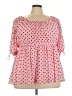 Torrid Hearts Pink 3/4 Sleeve Blouse Size 4X Plus (4) - photo 1