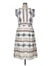 Ann Taylor LOFT Print Gray Casual Dress Size 14 - photo 1