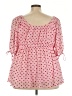Torrid Hearts Pink 3/4 Sleeve Blouse Size 4X Plus (4) - photo 2