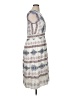 Ann Taylor LOFT Print Gray Casual Dress Size 14 - photo 4