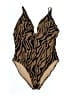 J.Crew Animal Print Brown One Piece Swimsuit Size 14 - photo 1