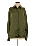 Good American 100% Polyester Solid Green Long Sleeve Blouse Size 1/2 - photo 1