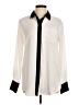 Nine West 100% Polyester Color Block Ivory Long Sleeve Blouse Size M - photo 1