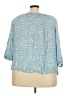 Nic + Zoe Blue 3/4 Sleeve Blouse Size 3X - photo 2