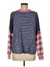 Bibi Stripes Blue Pullover Sweater Size M - photo 1