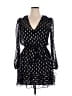 Aqua 100% Polyester Polka Dots Black Cocktail Dress Size 10 - photo 1