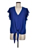 Unbranded Blue Short Sleeve Blouse Size M - photo 1