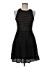 BCBGMAXAZRIA Stripes Black Cocktail Dress Size M - photo 1