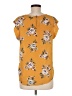 Alice Blue 100% Polyester Floral Yellow Short Sleeve Blouse Size M - photo 2