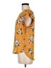 Alice Blue 100% Polyester Floral Yellow Short Sleeve Blouse Size M - photo 5