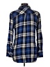 Rails 100% Viscose Rayon Plaid Blue Long Sleeve Button-Down Shirt Size L - photo 2