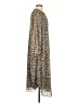 Banana Republic 100% Polyester Animal Print Brown Casual Dress Size S - photo 4