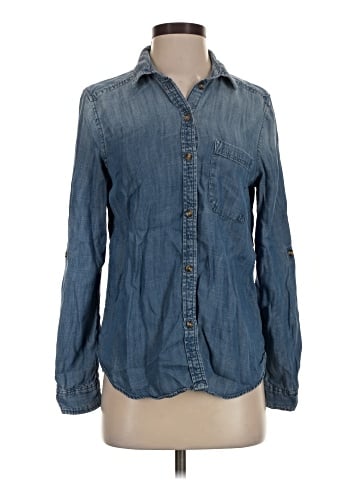 American Eagle Outfitters Long Sleeve Button-Down Shirt (view 1)