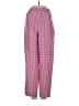 Unbranded 100% Silk Checkered-gingham Pink Silk Pants Size 4 - photo 1