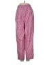 Unbranded 100% Silk Checkered-gingham Pink Silk Pants Size 4 - photo 2