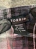 Torrid 100% Rayon Plaid Black 3/4 Sleeve Button-Down Shirt Size 1X Plus (1) - photo 7