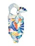 Unbranded Tropical Blue One Piece Swimsuit Size 4T - photo 2