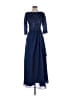 Unbranded 100% Polyester Blue Cocktail Dress Size 4 - photo 1