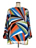 Ashley Stewart 100% Polyester Blue 3/4 Sleeve Blouse Size 26 - 28 Plus - photo 2
