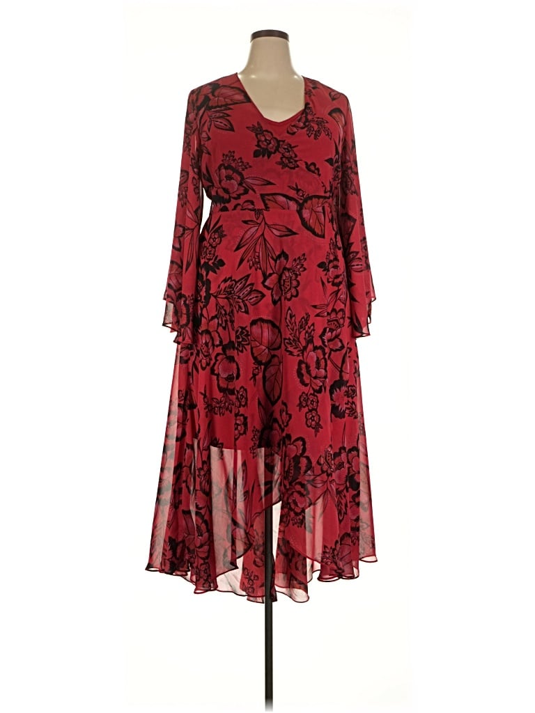 Pre-owned City Chic Casual Dress In Red