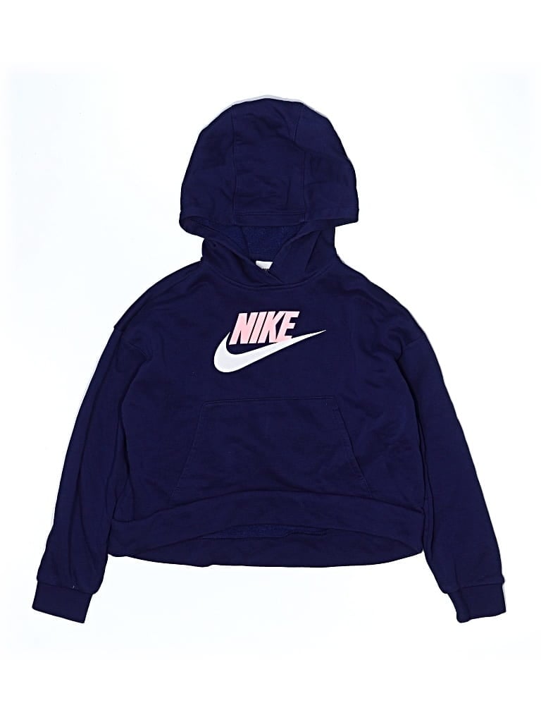 Pre-owned Nike Kids' Pullover Hoodie In Blue