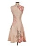 DKNY Graphic Tan Cocktail Dress Size XS - photo 2