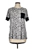 Honeyme Silver Short Sleeve Blouse Size M - photo 1