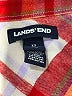 Lands' End 100% Cotton Plaid Orange Long Sleeve Button-Down Shirt Size 12 - photo 7