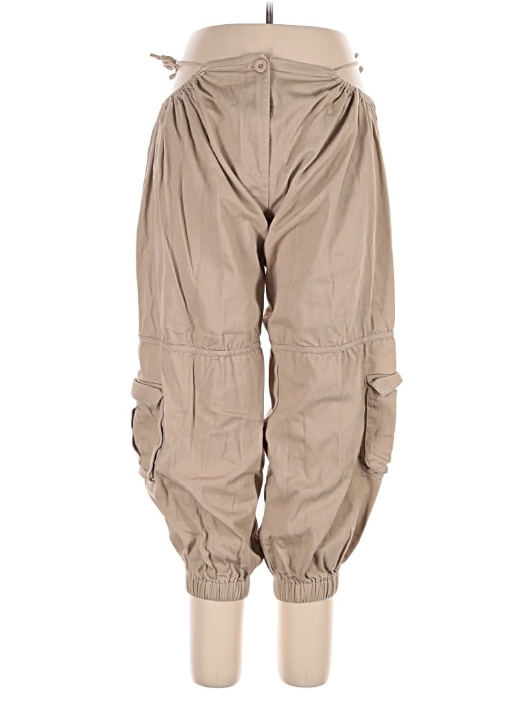 Pre-owned Prettylittlething Cargo Pants In Tan