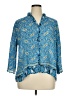 Nicola 100% Polyester Paisley Blue 3/4 Sleeve Blouse Size XL - photo 1