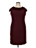 Taylor Solid Burgundy Cocktail Dress Size 14 - photo 1