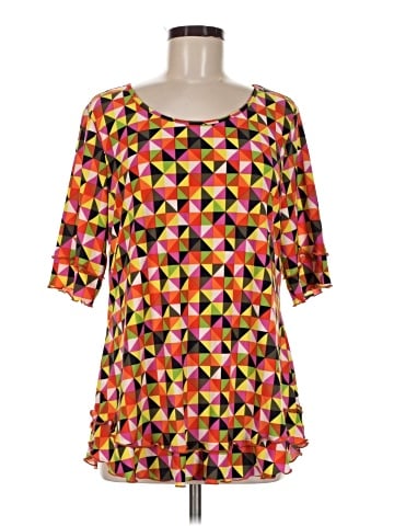 Attitudes by Renee 3/4 Sleeve Blouse (view 1)