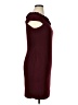 Taylor Solid Burgundy Cocktail Dress Size 14 - photo 4