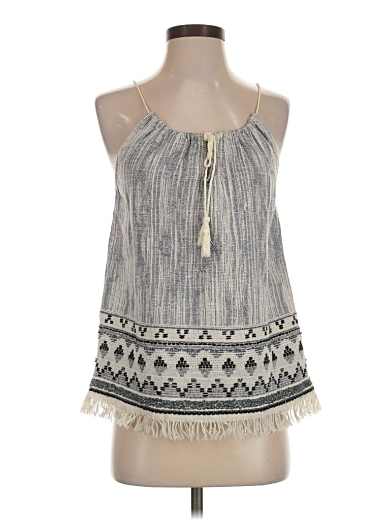 Pre-owned Drew Sleeveless Blouse In Gray