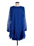 BCBGMAXAZRIA 100% Polyester Chevron-herringbone Blue Casual Dress Size M - photo 1