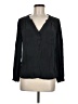 Milly Black Long Sleeve Silk Top Size 6 - photo 1
