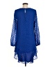 BCBGMAXAZRIA 100% Polyester Chevron-herringbone Blue Casual Dress Size M - photo 2