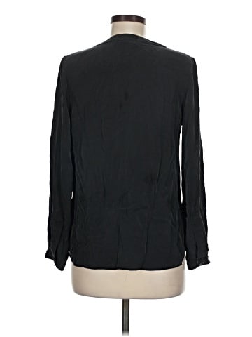 Milly Long Sleeve Silk Top (view 2)