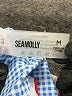 Seafolly Checkered-gingham Blue Swimsuit Bottoms Size M - photo 3