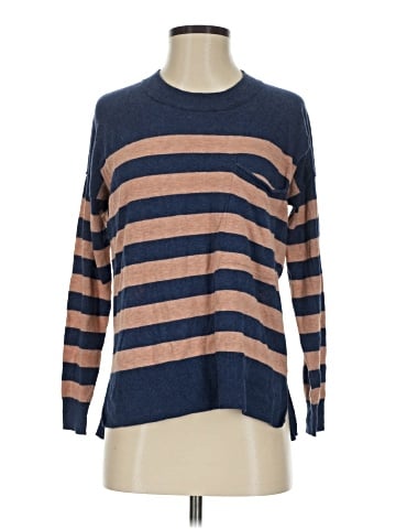 Madewell Lightweight Pocket Pullover Sweater in Stripe (view 1)