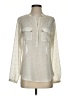 Outback Red Metallic Ivory Long Sleeve Blouse Size S - photo 1