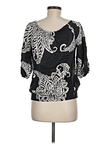 White House Black Market 3/4 Sleeve Silk Top (view 2)