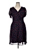 Connected Apparel 100% Polyester Polka Dots Blue Cocktail Dress Size 14 (petite) - photo 1