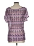 Say Anything 100% Polyester Purple Short Sleeve Blouse Size L - photo 2