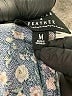 Flower & Feather Blue Short Sleeve Blouse Size M - photo 8