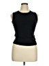 August Silk Black Sleeveless T-Shirt Size XL - photo 1