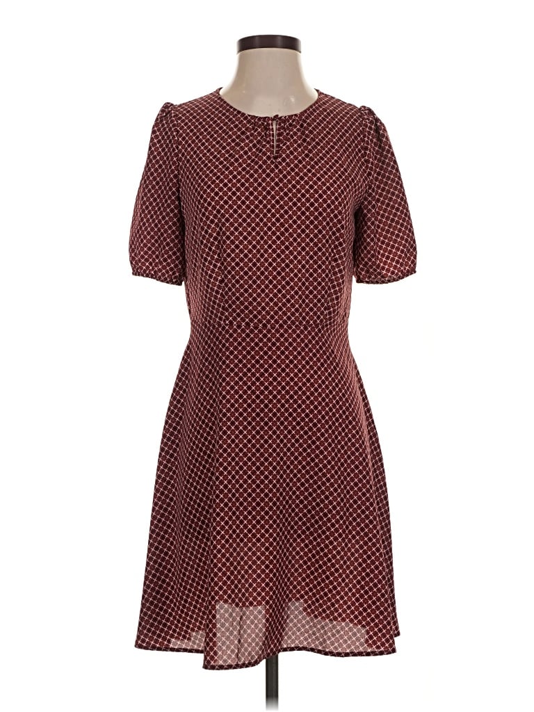 Pre-owned Allegra K Casual Dress In Burgundy