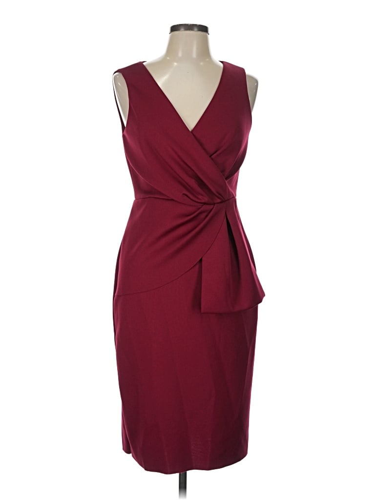 Pre-owned Jessica Howard Cocktail Dress In Burgundy