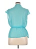 Worthington 100% Polyester Teal Short Sleeve Blouse Size XL - photo 2