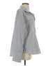 Coco + Carmen 100% Polyester Stripes Gray Long Sleeve Blouse Size S - photo 4